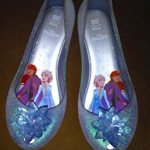 VHTF GIRLS MEL MELISSA FROZEN ELSA SHOES SZ 4Y